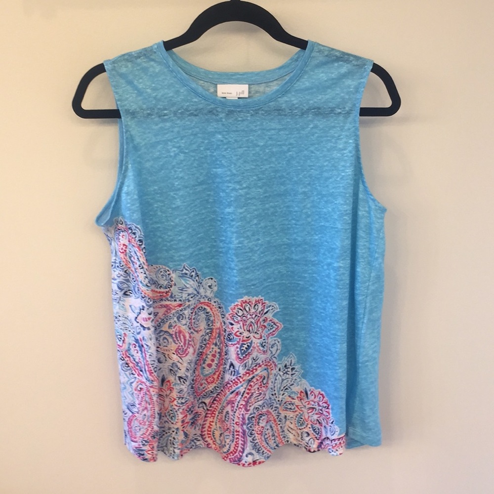 Sleeveless linen top